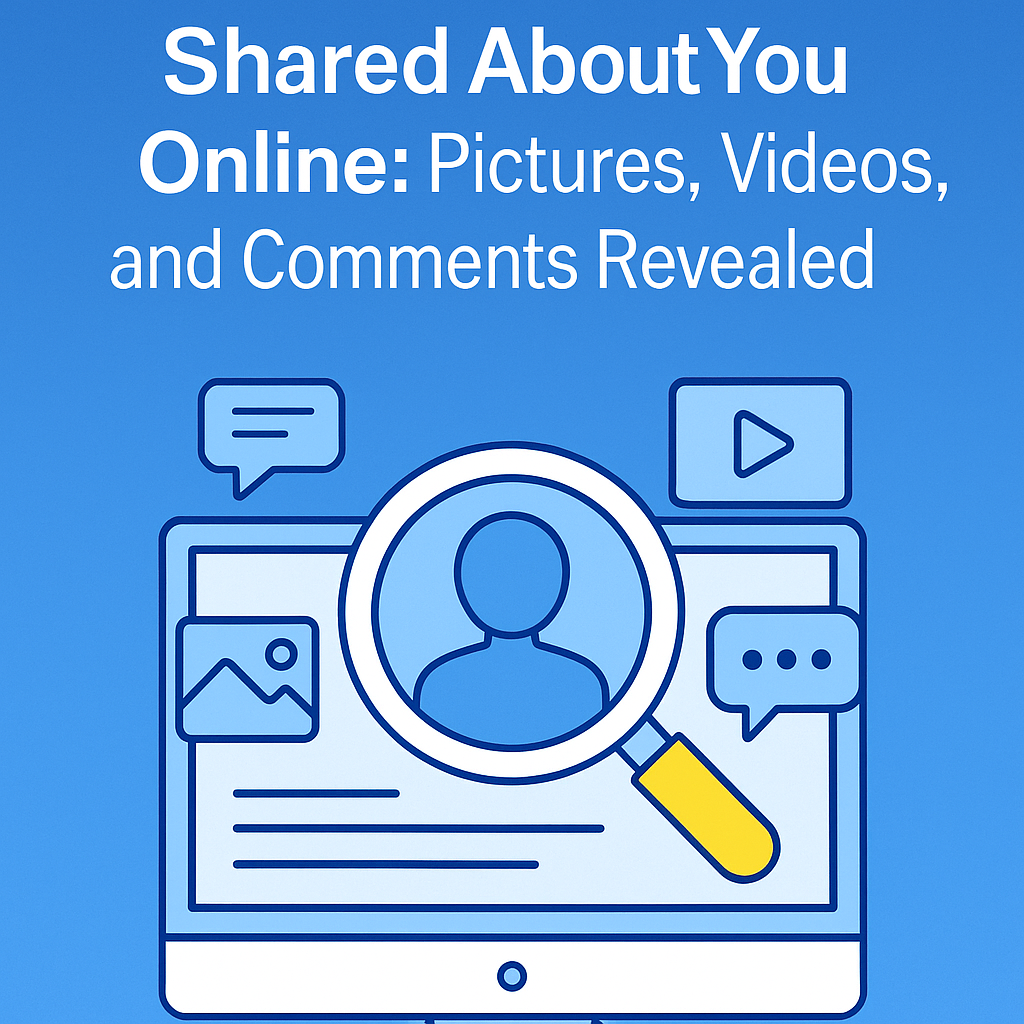 How can I find information being shared about me online (pictures, videos, comments)?