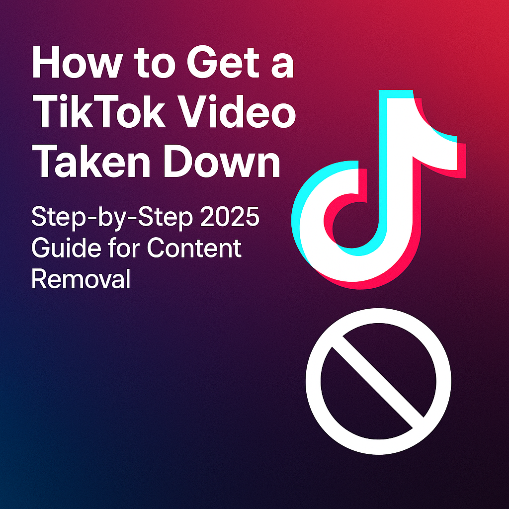 how to get a tik tok video taken down