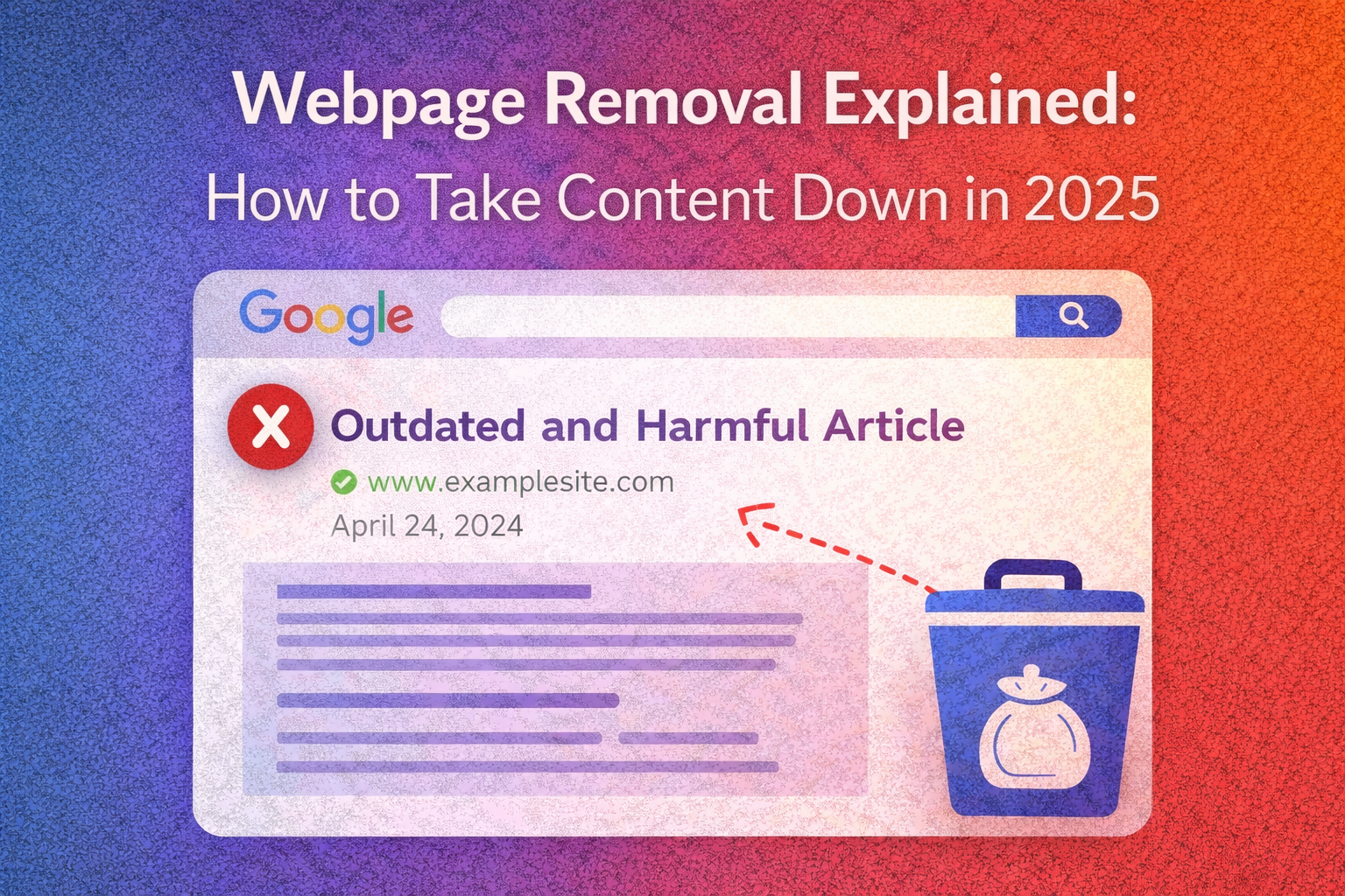 webpage removal